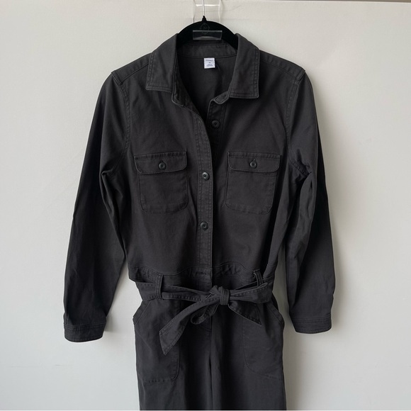 Old Navy Long-Sleeve Zip-Front Cropped Utility Jumpsuit for Women size XS - Picture 5 of 7